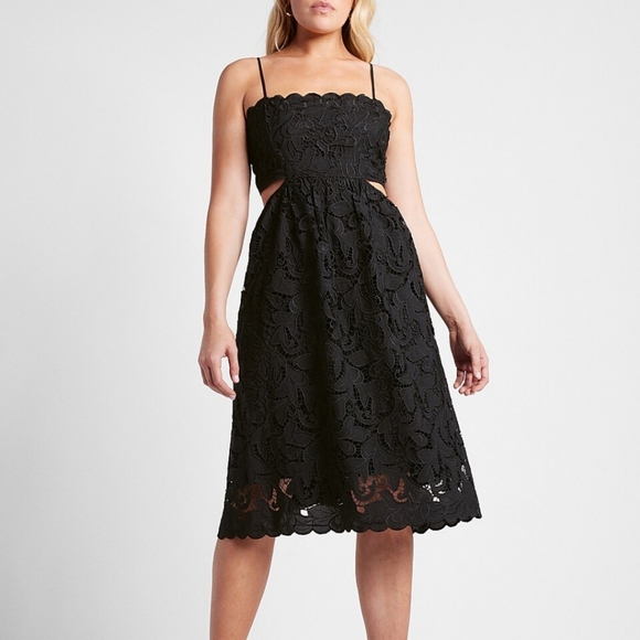 EXPRESS LACE MIDI DRESS - Picture 3 of 4